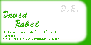 david rabel business card